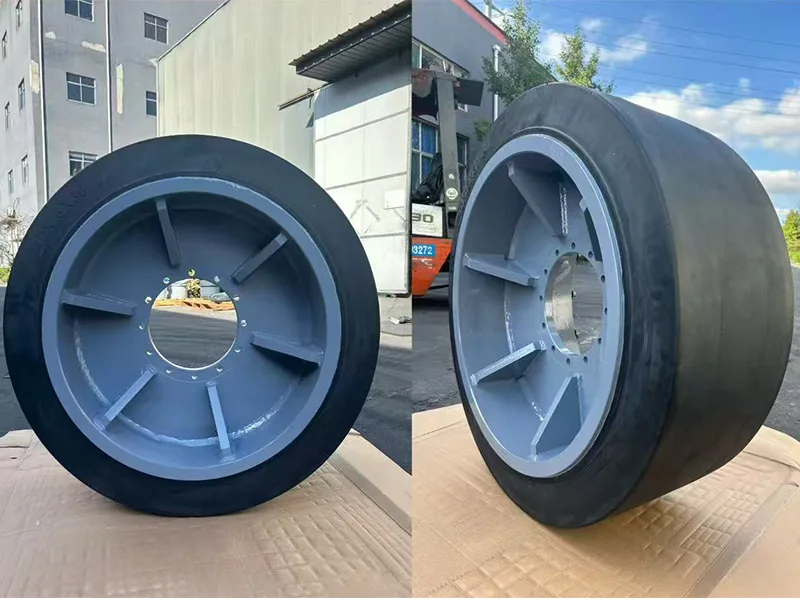 Pnevmatike 40x16x30, uporabljene na mostu za vkrcanje potnikov